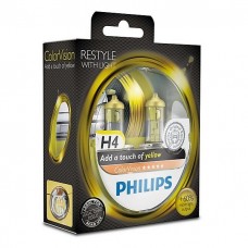 PHILIPS ColorVision yellow Галогенные лампы H4 12V 60/55W 2 шт.+ 60% 12342CVPYS2 