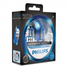 PHILIPS ColorVision blue Галогенные лампы H4 12V 60/55W 2 шт.+ 60% 12342CVPBS2