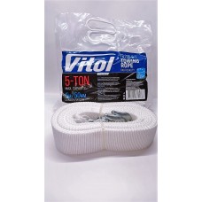 VITOL Трос буксир ST206-E 5т.стрічка 50мм х 5,0м білий 2 гака+кульок