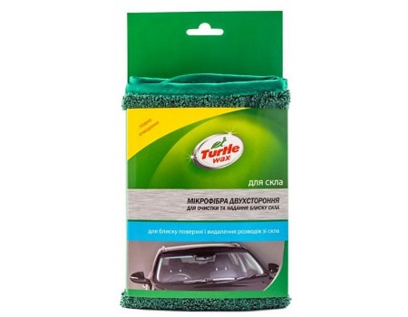 TURTLE WAX Микрофибра двухсторонняя для очистки и придания блеска стеклу 380*420мм (X5344)