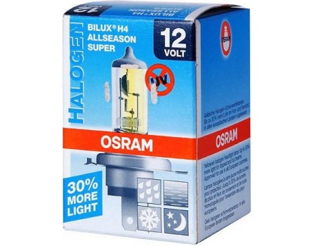 Osram автолампа H4 ALS All Season Super 60/55W 12V P43T (64193ALS)