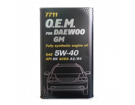 Mannol O.E.M.7711 for Daewoo GM Metal 5W-40 A3/B4 4л Metal