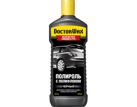 Doctor Wax DW8401 Поліроль з полифлоном чорний 0,3 л.