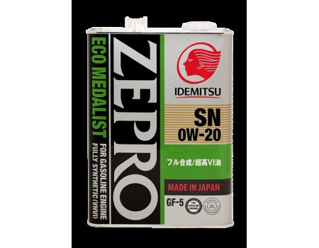 IDEMITSU ZEPRO ECO MEDALIST 0W-20 SN/GF-5 Fully-Synthetic 4L