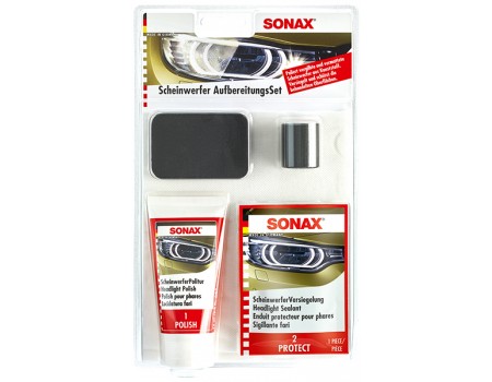 SONAX HeadLight Restoration Kit  Набор для реставрации фар (Германия) 89мл 405941